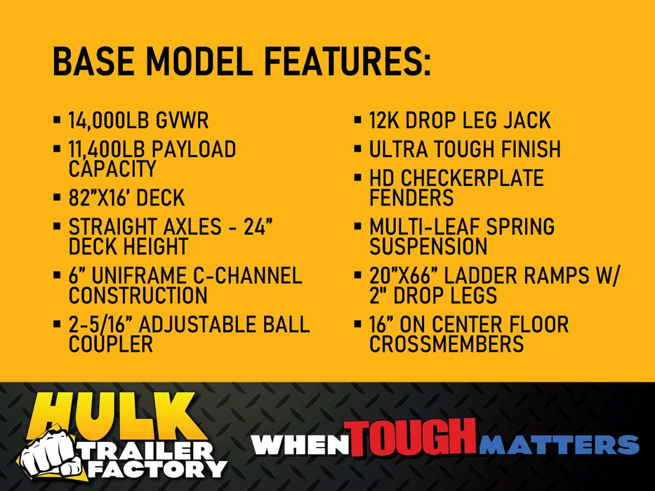 14,000# GVWR Lowbed Equipment Float Trailer