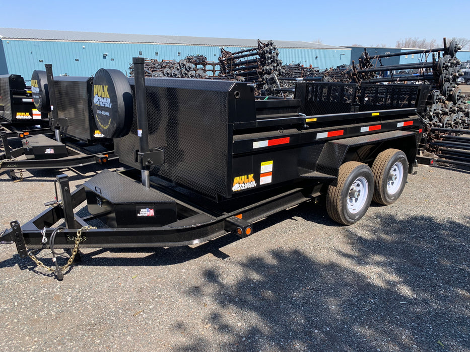 9,990# GVWR Ultra Low Pro 12' Dump Trailer w/ Contractor Package