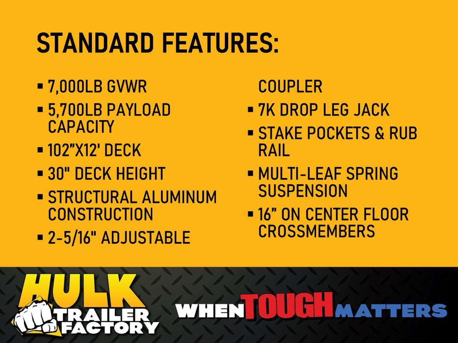 7,000# GVWR Aluminum Sportsman Deckover Float Trailer