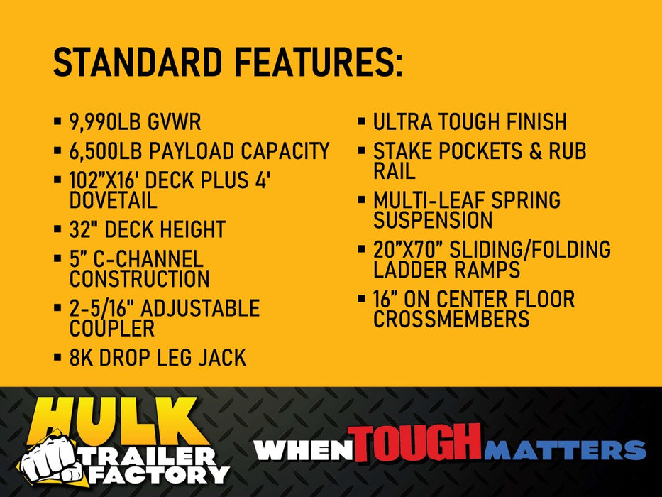 9,990# GVWR Deckover Equipment Float Trailer