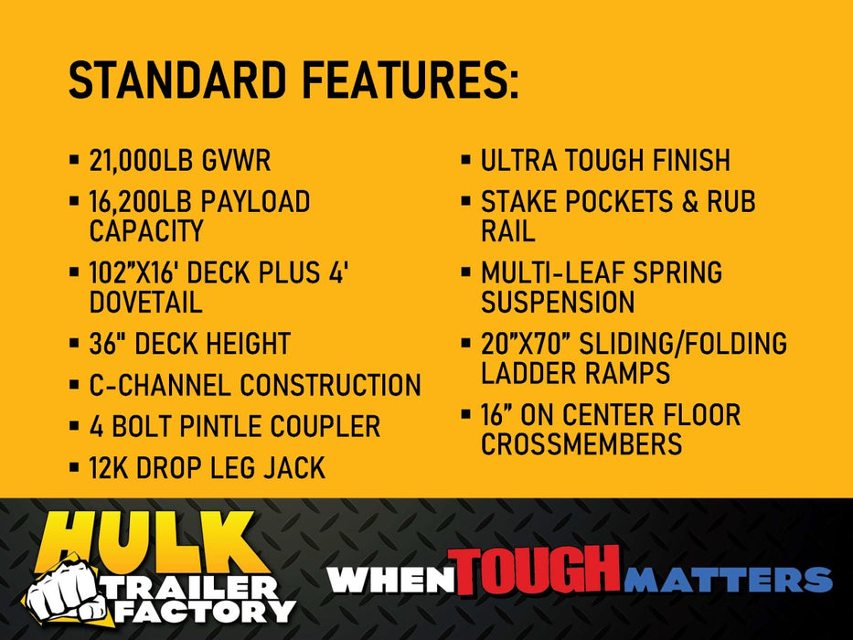 21,000# GVWR Deckover Equipment Float Trailer