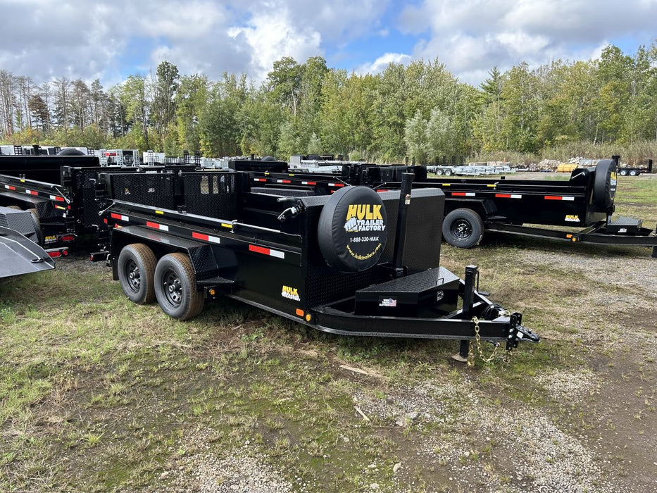 9,990# GVWR Ultra Low Pro 12' Dump Trailer w/ Contractor Package