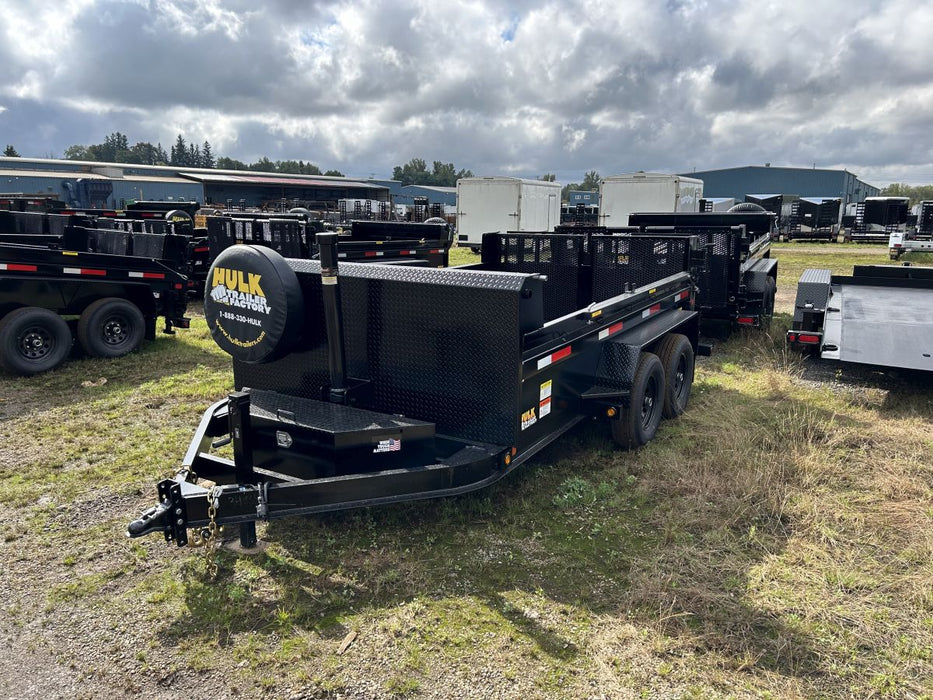 9,990# GVWR Ultra Low Pro 12' Dump Trailer w/ Contractor Package